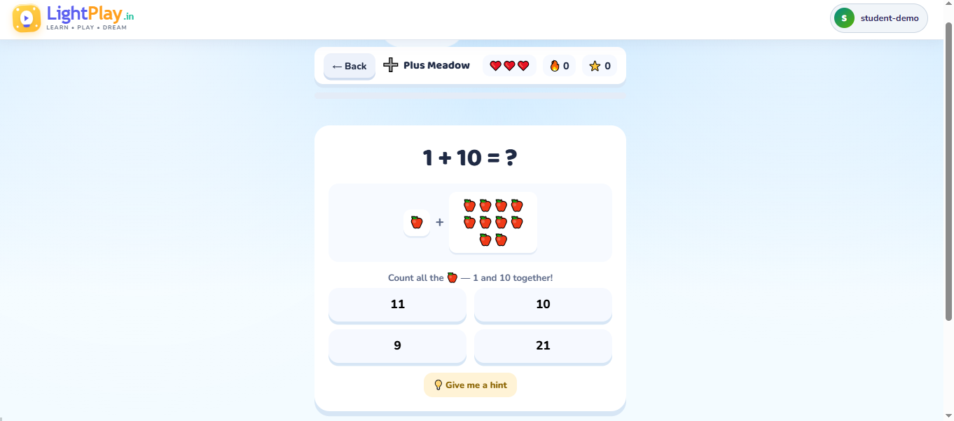 LightPlay educational gameplay